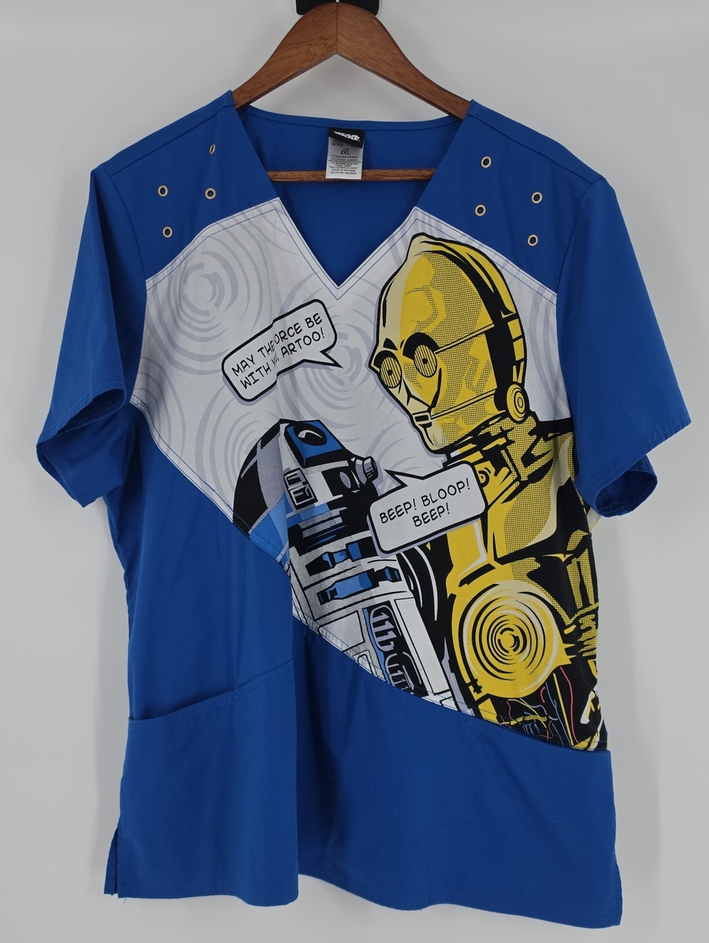Star Wars Kids Blue Graphic C-3PO & R2-D2 Hoodie Top